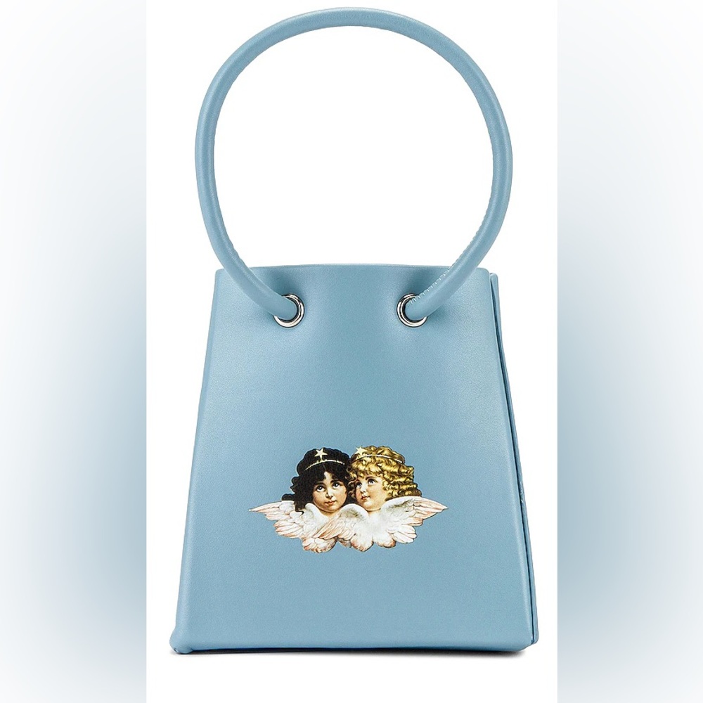 Fiorucci Light Blue Mini Bag with Angel Graphic